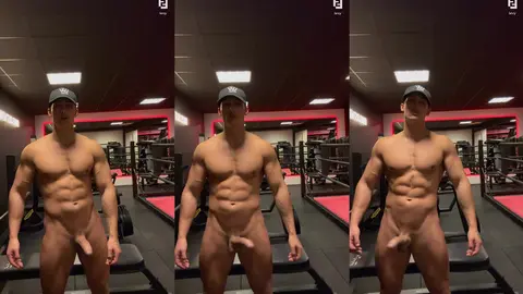 Levy Van Wilgen Nu à la Salle de Sport – Flash de Muscle Nu