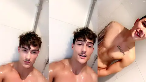 Levy Van Wilgen Mouillé Et Excité Sous La Douche