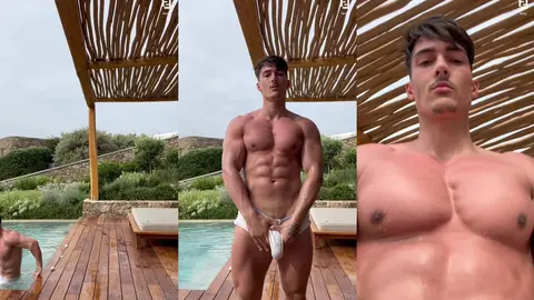 Levy Van Wilgen Strip au Bord de la Piscine – Tease en Sous-Vêtements