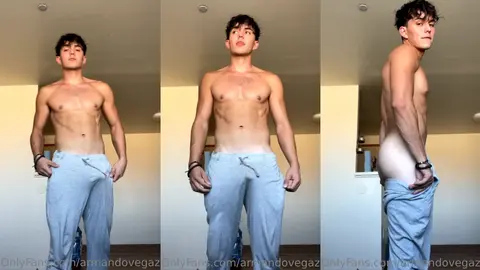 Ma bite dure qui se voit à travers mon jogging gris