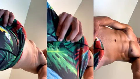 Je me branle à travers mon slip vert