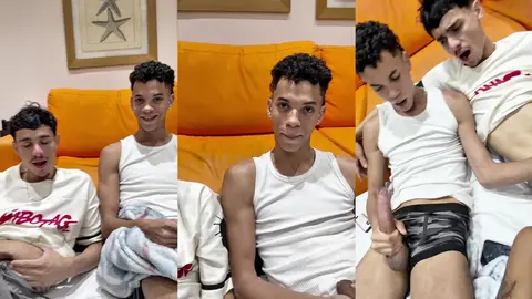 Mes colocataires et moi on se branle tous ensemble sur le canapé