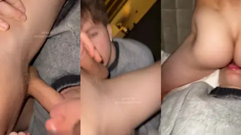 Une soirée pyjama interdite se transforme en baise à cru entre deux minets affamés de sperme