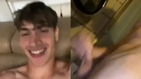 Un minet mignon se montre et se branle la bite dure dans une compilation torride