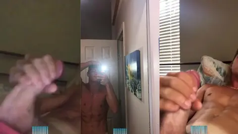 Compilation de branlette d'un minet musclé – Plusieurs éjaculations