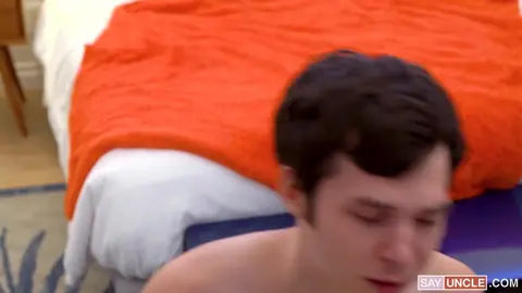 Jock Showers Nerdy Twink’s Face With Cum After a Hot Plow