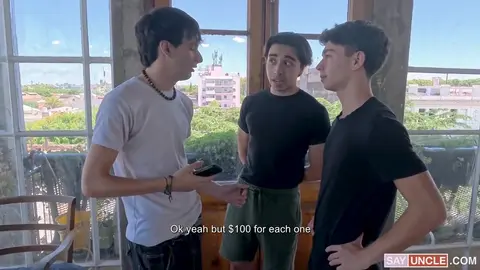 Straight or Not, No Guy Says No to Cash and a Threesome