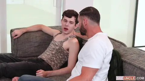 Stepdad Teaches Twink to Top