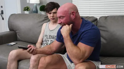 Hunk Teaches His Twink Boy How to Flip-Fuck