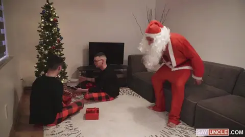 Unwrapping Santa's Cock