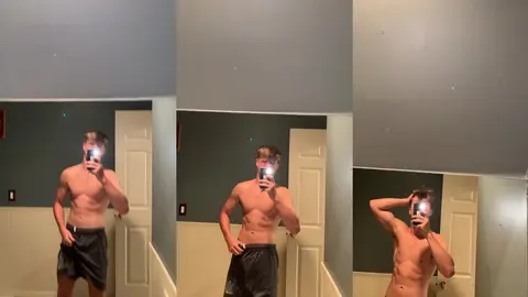 ethan1: Showing off in the mirror #1