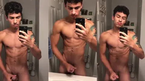 Aidan: Showing off in the mirror #4