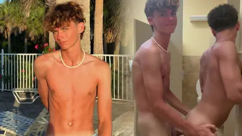 Petits amis de 18 ans — baise aux toilettes publiques