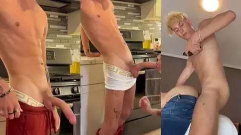 Kayleb suce Jvettson à la cuisine